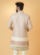 Thread Embroidered Jacket Style Indowestern For Men